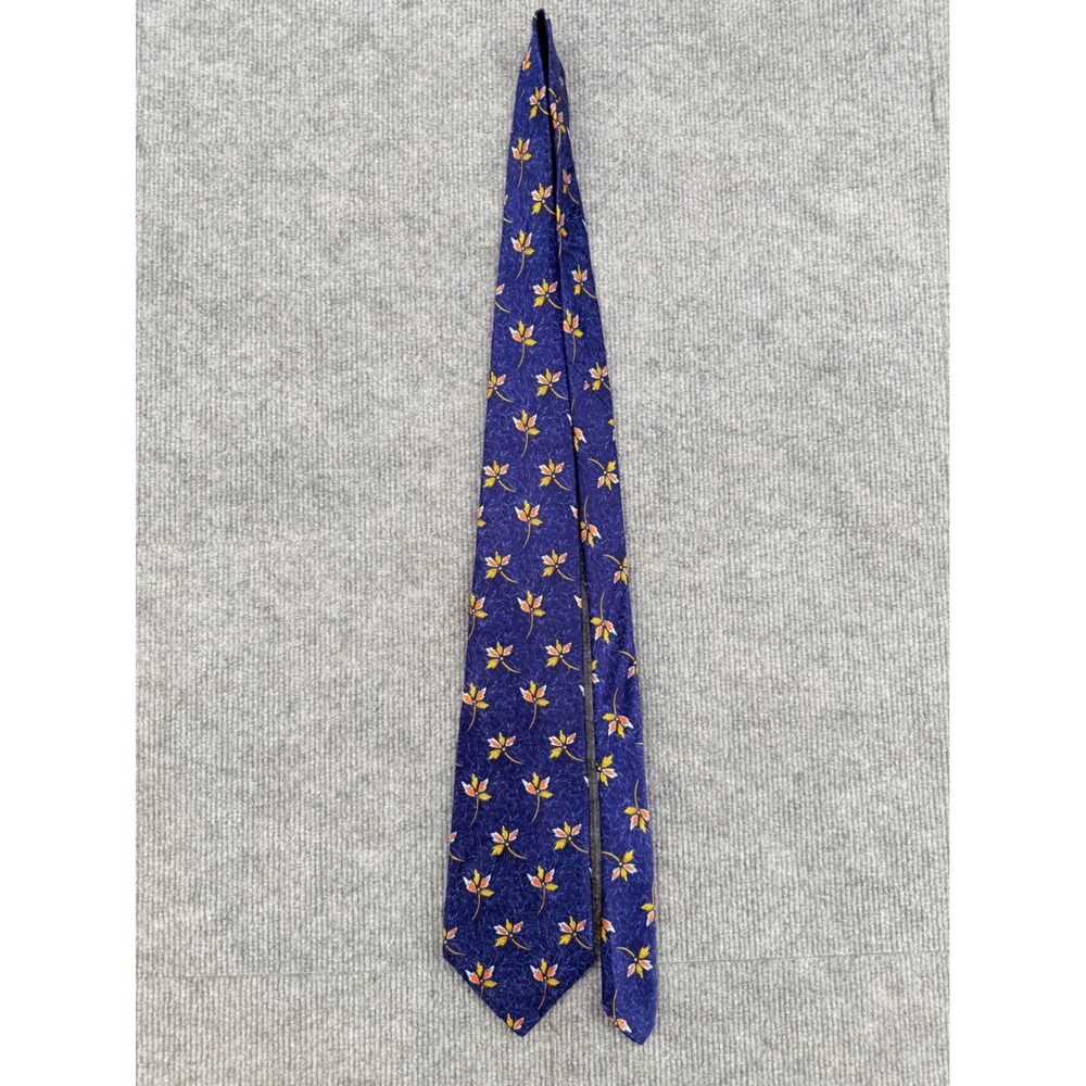 Robert Talbott Best of Class Silk Tie Blue Floral Leaf Hand Sewn USA Nordstrom